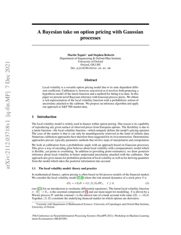 Thumbnail: A Bayesian take on option pricing with Gaussian processes