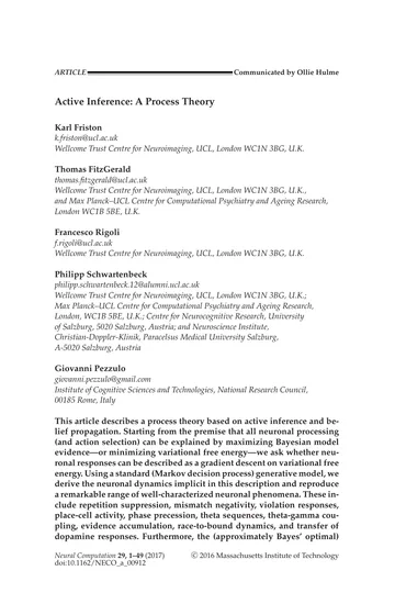Thumbnail: Active Inference: A Process Theory