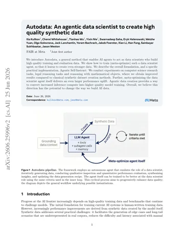 Thumbnail: Autodata: An agentic data scientist to create high quality synthetic data