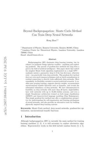 Thumbnail: Beyond Backpropagation: Monte Carlo Method Can Train Deep Neural Networks