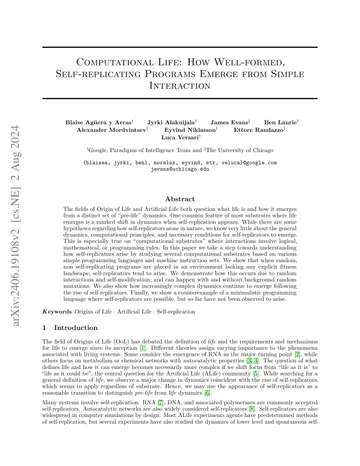 Thumbnail: Computational Life: How Well-formed, Self-replicating Programs Emerge from Simple Interaction