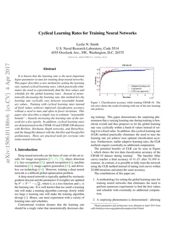 Thumbnail: Cyclical Learning Rates for Training Neural Networks