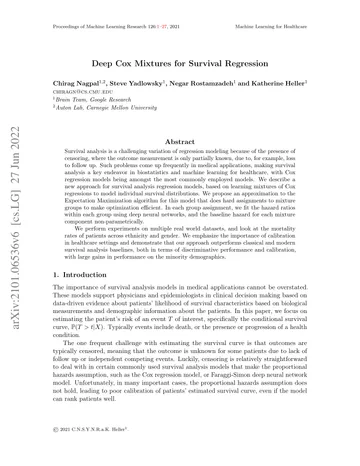 Thumbnail: Deep Cox Mixtures for Survival Regression
