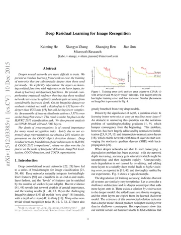 Thumbnail: Deep Residual Learning for Image Recognition