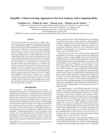 Thumbnail: DeepHit: A Deep Learning Approach to Survival Analysis With Competing Risks