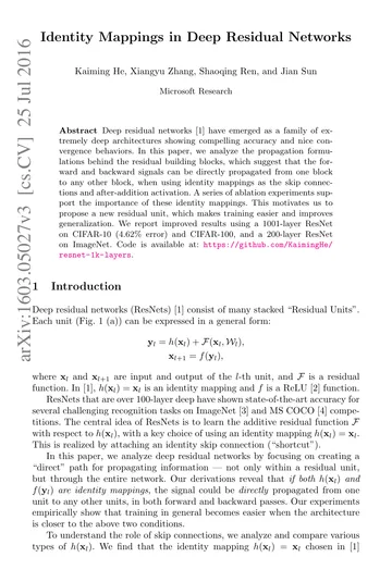 Thumbnail: Identity Mappings in Deep Residual Networks