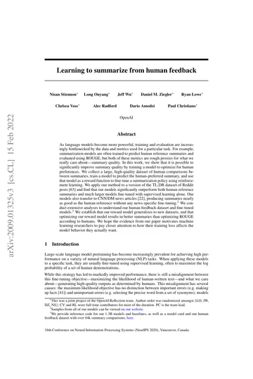 Thumbnail: Learning to summarize from human feedback