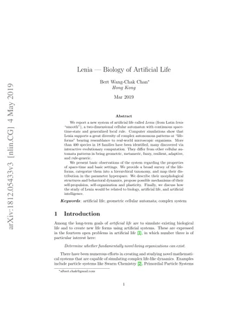 Thumbnail: Lenia - Biology of Artificial Life