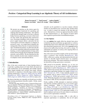 Thumbnail: Position: Categorical Deep Learning is an Algebraic Theory of All Architectures