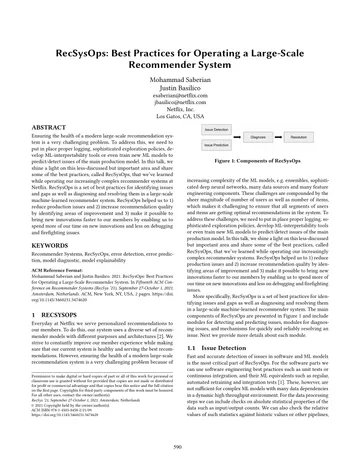 Thumbnail: RecSysOps: Best Practices for Operating a Large-Scale Recommender System