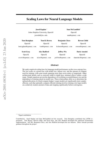 Thumbnail: Scaling Laws for Neural Language Models