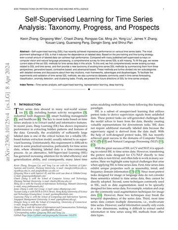 Thumbnail: Self-Supervised Learning for Time Series Analysis: Taxonomy, Progress, and Prospects
