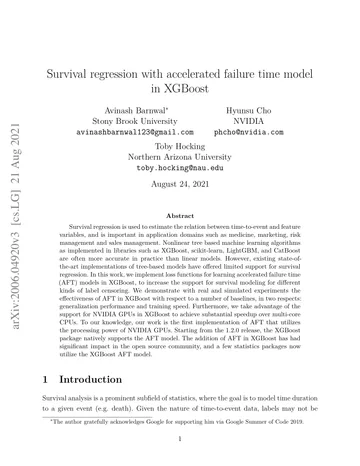 Thumbnail: Survival Regression with Accelerated Failure Time Model in XGBoost