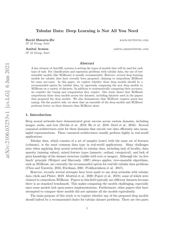 Thumbnail: Tabular Data: Deep Learning Is Not All You Need