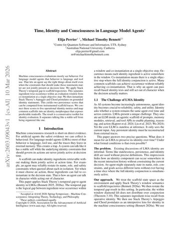 Thumbnail: Time, Identity and Consciousness in Language Model Agents