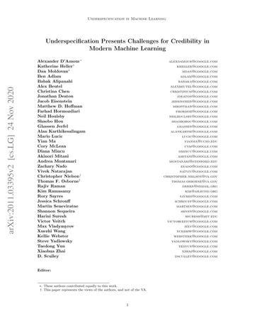 Thumbnail: Underspecification Presents Challenges for Credibility in Modern Machine Learning