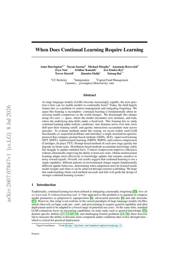 Thumbnail: When Does Continual Learning Require Learning