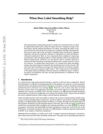 Thumbnail: When Does Label Smoothing Help?